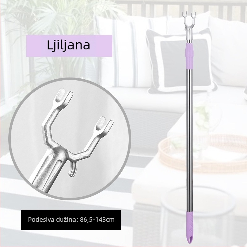 Proširiva šipka za sušenje od nehrđajućeg čelika za balkon, moderni minimalistički dizajn, Anlin