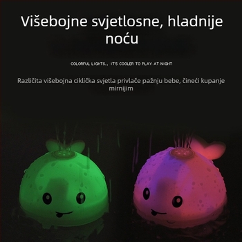 Senzorski aktivirana kuglica za raspršivanje vode – kupalna igračka s LED svjetlima i zvukom za bebe i malu djecu, 0-3 godine | plastika | vodena igračka | 3C certifikat: 2020182202016001