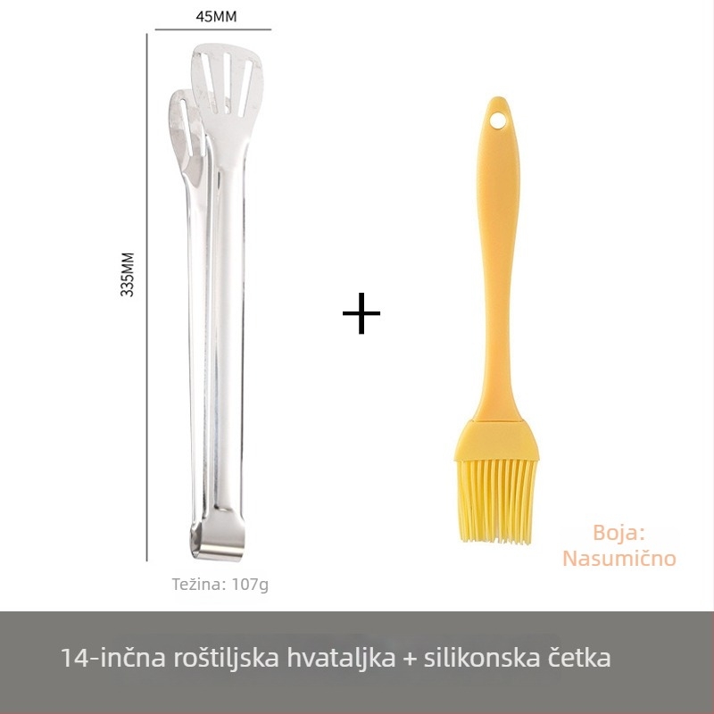 Kuhinjske štipaljke za hranu, 304 nehrđajući čelik, visoka temperaturna otpornost, otporne na koroziju, zaštita od opeklina