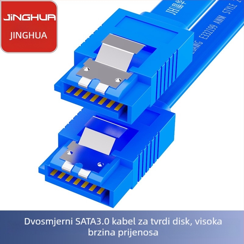 JH Jinghua SATA3.0 Data Line Straight-to-Bend SATA kabel, bakar bez kisika, injekcijsko oblikovanje, adapter