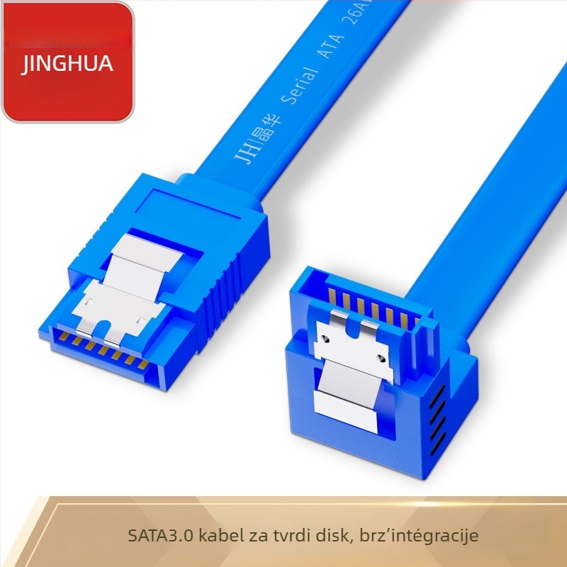 JH Jinghua SATA3.0 Data Line Straight-to-Bend SATA kabel, bakar bez kisika, injekcijsko oblikovanje, adapter