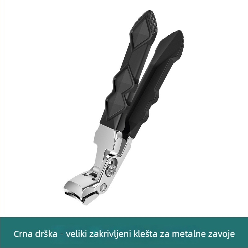 Set kliješta za nokte s velikim otvorom, ravnim ustima, prenosiv, od plastike i nehrđajućeg čelika