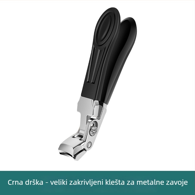 Set kliješta za nokte s velikim otvorom, ravnim ustima, prenosiv, od plastike i nehrđajućeg čelika