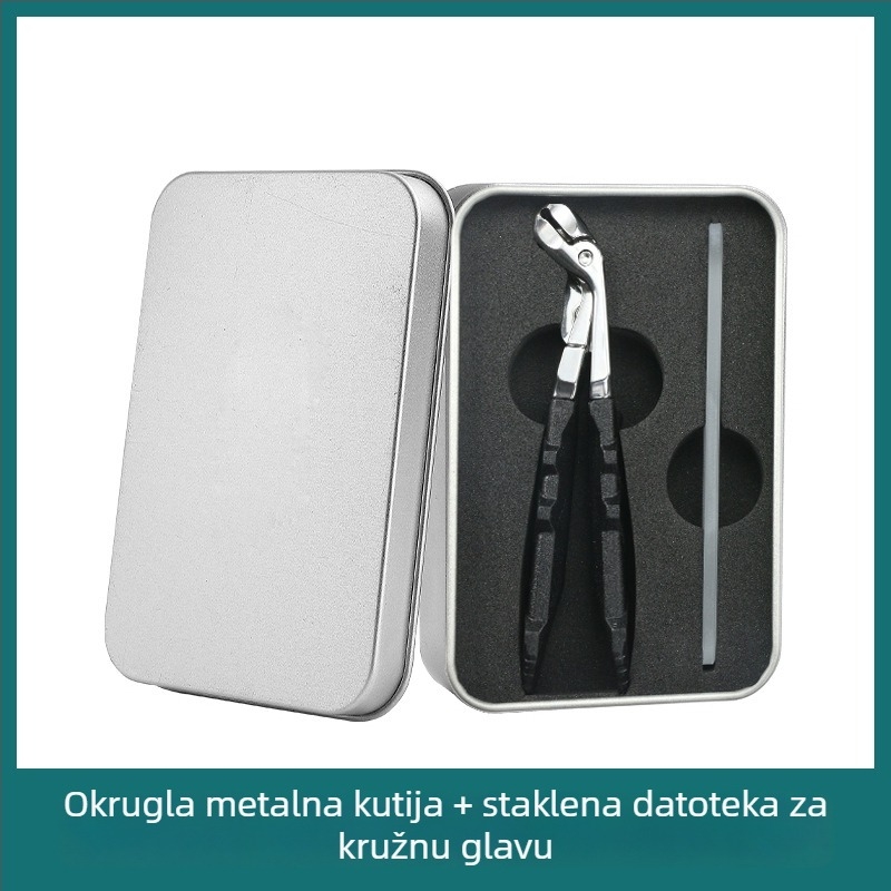Set kliješta za nokte s velikim otvorom, ravnim ustima, prenosiv, od plastike i nehrđajućeg čelika
