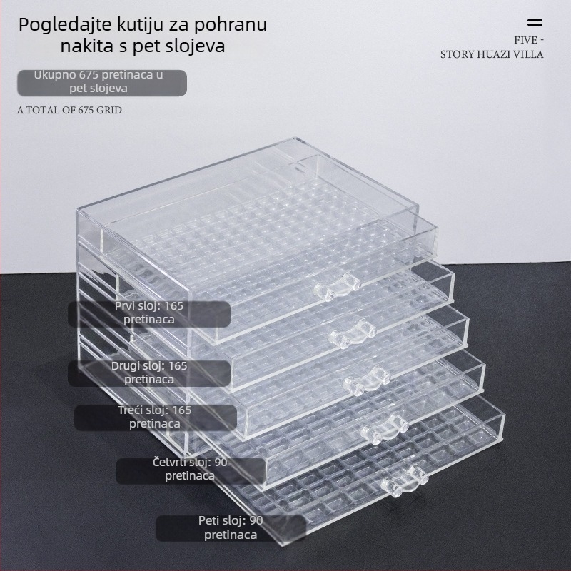 GNDG Kutija nakita za nokte, plastična, OEM, neto težina 1026 g