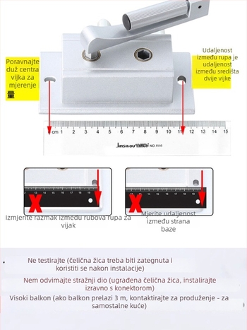 Balkonska sušilica za odjeću s ručnim okretanjem - aluminijska legura