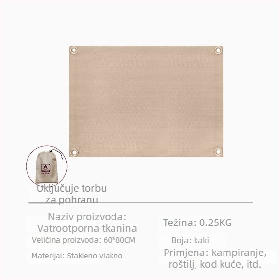 Vatrootporna BBQ podloga – visokotemperaturna izolacija, vlakna od stakla