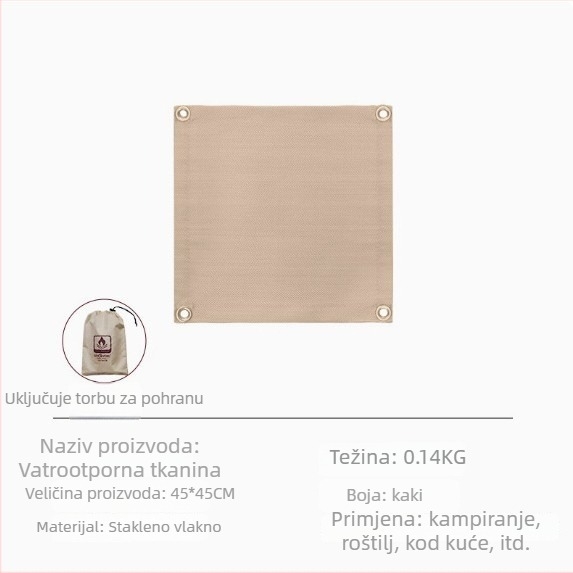 Vatrootporna BBQ podloga – visokotemperaturna izolacija, vlakna od stakla