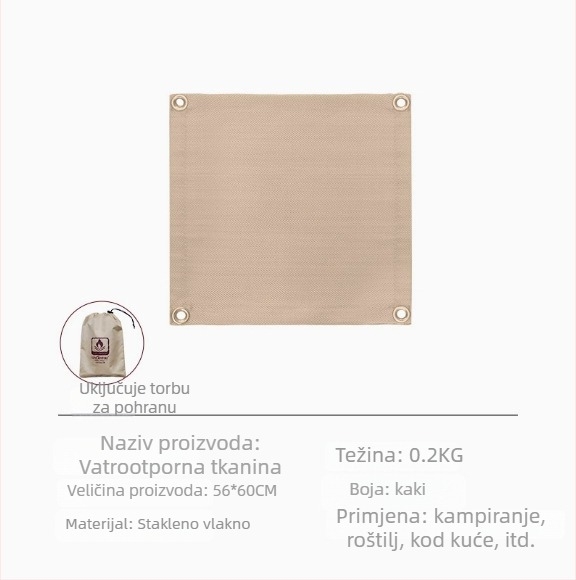 Vatrootporna BBQ podloga – visokotemperaturna izolacija, vlakna od stakla