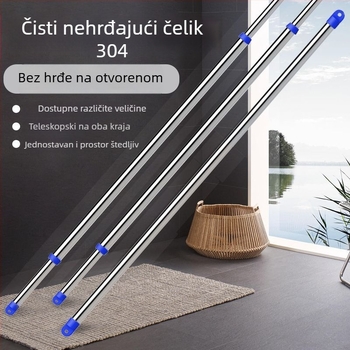 Teleskopska šipka od nehrđajućeg čelika za sušenje rublja na balkon, gornja montaža, bez bušenja