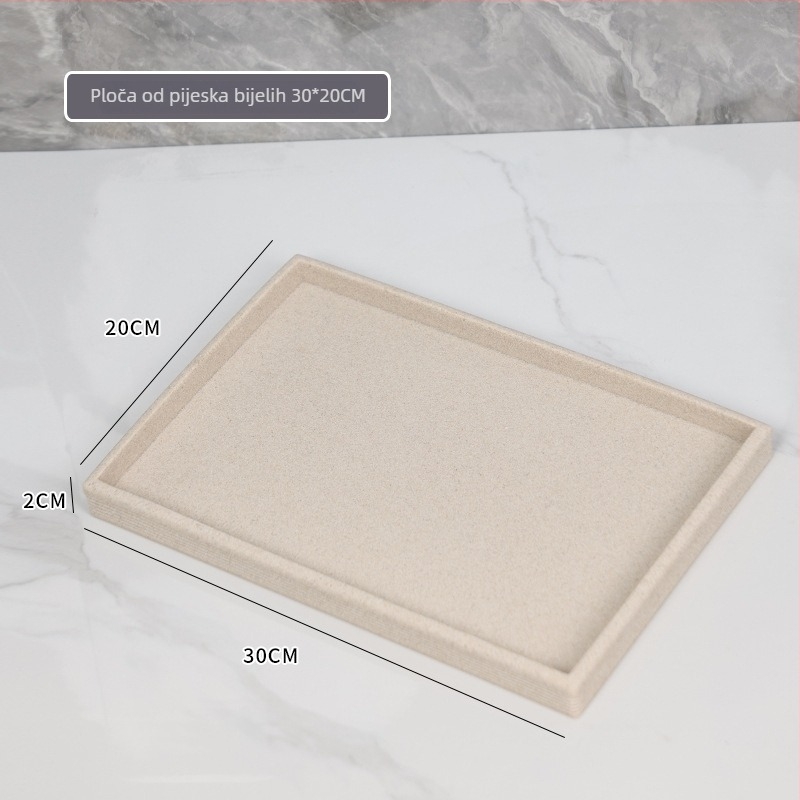 Pladanj za kupaonicu od smole s teksturom pijeska za pohranu bočice dezinfekcijskog sredstva (Brend: Gold Latitude; Kod: Jwd-sd-10; Materijal: Smola)