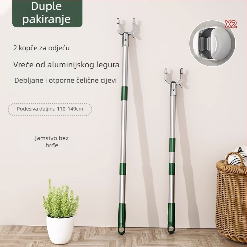 Nerđajuće čelika šipka za sušenje odjeće, teleskopska, za posteljinu i odjeću, moderni minimalistički stil, Chef Joon