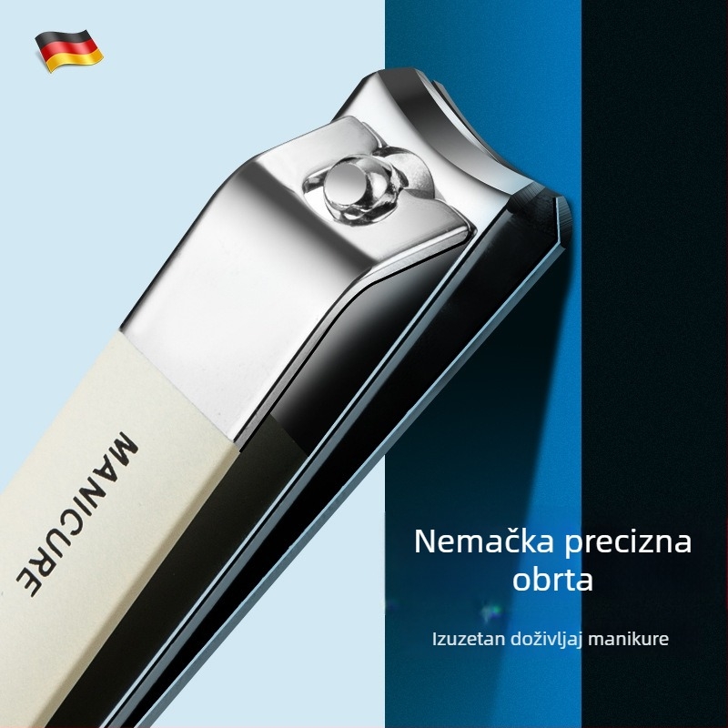 Prenosivi veliki set nokatiju kliješta s ravnim otvorom, staklena pilnica u kutiji – plast + nehrđajući čelik