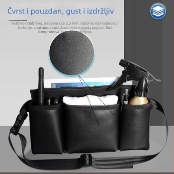 Sportska torbica za pojas — Višenamjenska kožna torba za pojas s prostorom za mobitel i radio; za muškarce; proljeće 2024; ledeni sportovi