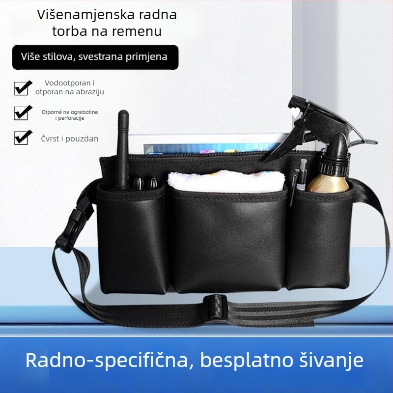 Sportska torbica za pojas — Višenamjenska kožna torba za pojas s prostorom za mobitel i radio; za muškarce; proljeće 2024; ledeni sportovi