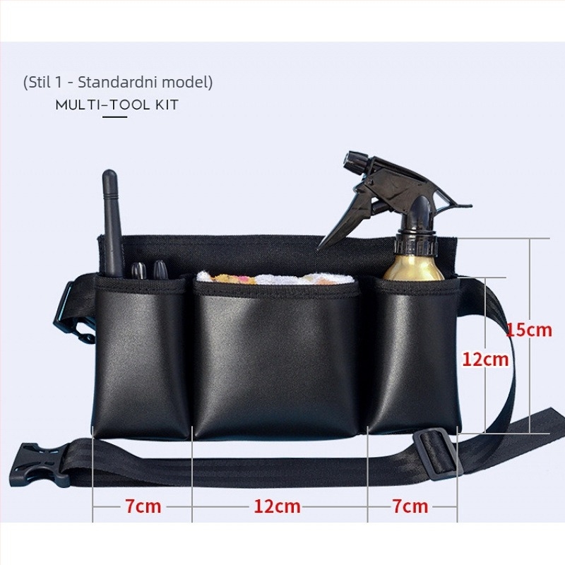 Sportska torbica za pojas — Višenamjenska kožna torba za pojas s prostorom za mobitel i radio; za muškarce; proljeće 2024; ledeni sportovi