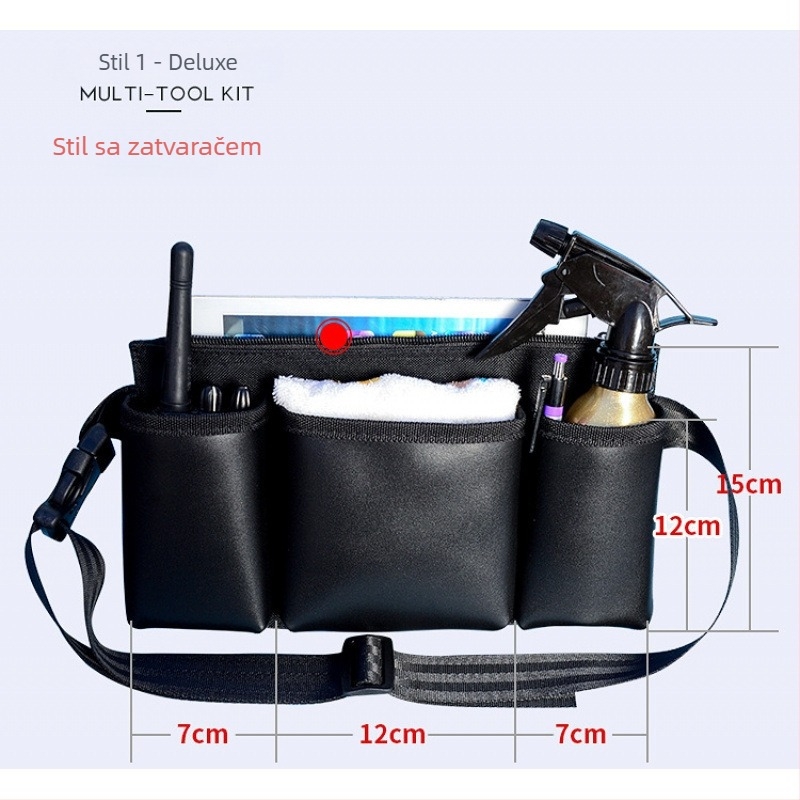 Sportska torbica za pojas — Višenamjenska kožna torba za pojas s prostorom za mobitel i radio; za muškarce; proljeće 2024; ledeni sportovi