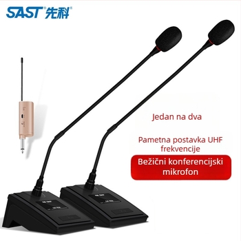 Žični konferencijski mikrofon s fleksibilnim vratom za računalo i karaoke, s promjenjivom usmjerenošću, frekvencijski odziv 100 Hz–20 kHz, SNR ≥ 70 dB