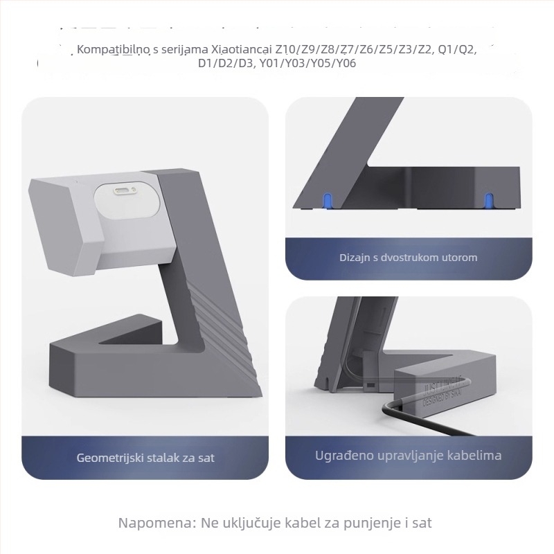 Stalak za punjenje za Little Genius pametni sat Z10/Z9/Z8 – Geometrijski nosač D5 serije, dimenzije 25×12×6, težina 170 g