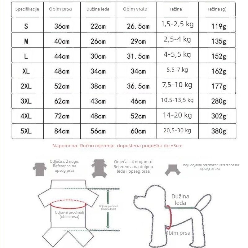 Pamučni zimski kaput za psa, fleece podstava, vodootporan, reflektirajuće trake