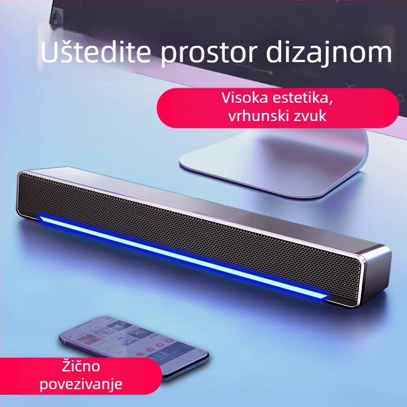 Desktop zvučnici USB/Bluetooth za računalo s integriranim mikrofonom i subwooferom, 2.0