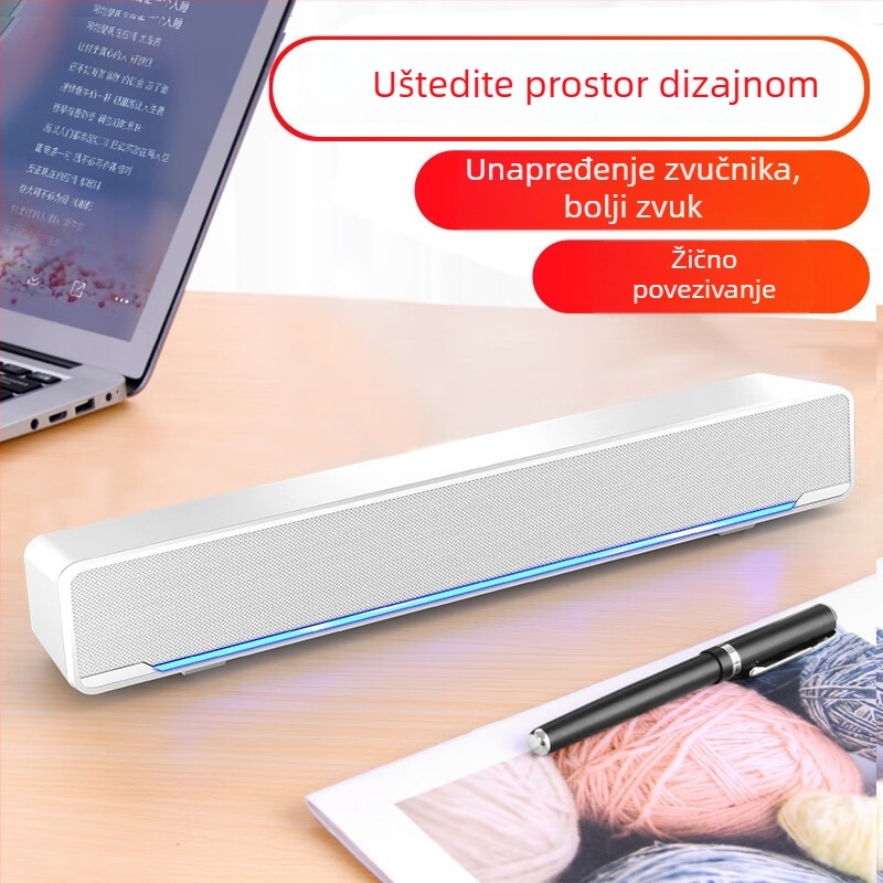 Desktop zvučnici USB/Bluetooth za računalo s integriranim mikrofonom i subwooferom, 2.0