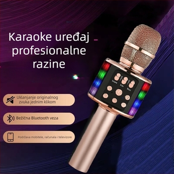 Bežični karaoke audio sustav s mikrofonom, model Q98, Bluetooth 5.0, izlazna snaga 5 W, frekvencijski odziv 100 Hz–20 kHz, baterija 1000–1200 mAh