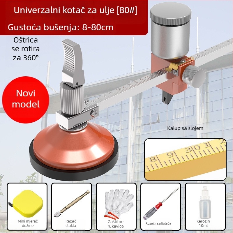 Jingling običajni nož za staklo – ručno upravljanje, alat za rezanje stakla, univerzalna uporaba