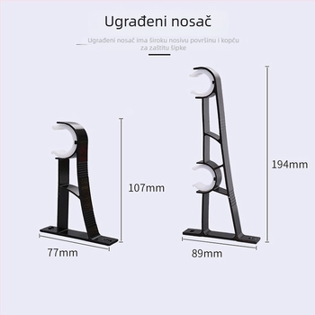 Set zavjesa šipke s aluminijskim nosačima, jednoručna ili dvostruka šipka, modernog i jednostavnog stila, prilagodljivo