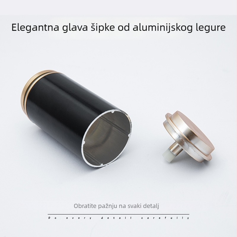 Set zavjesa šipke s aluminijskim nosačima, jednoručna ili dvostruka šipka, modernog i jednostavnog stila, prilagodljivo