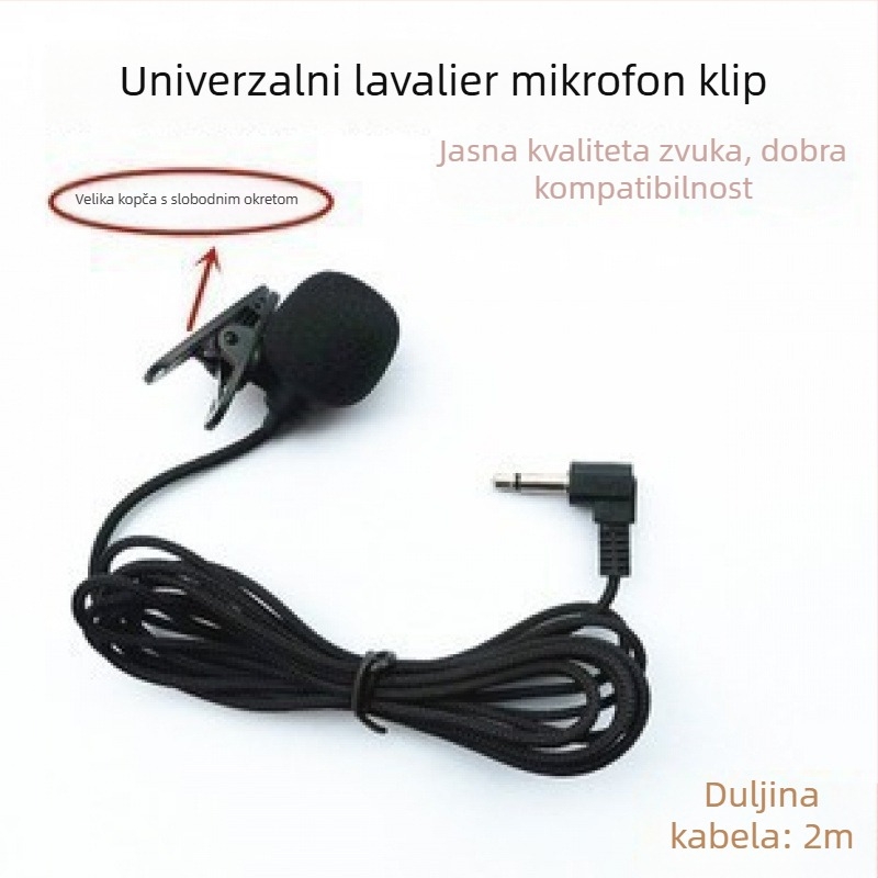 Headset mikrofon za cosplay - Model Q2, bežični, omnidirekcionalni, s pokretnom zavojnicom, bez baterije
