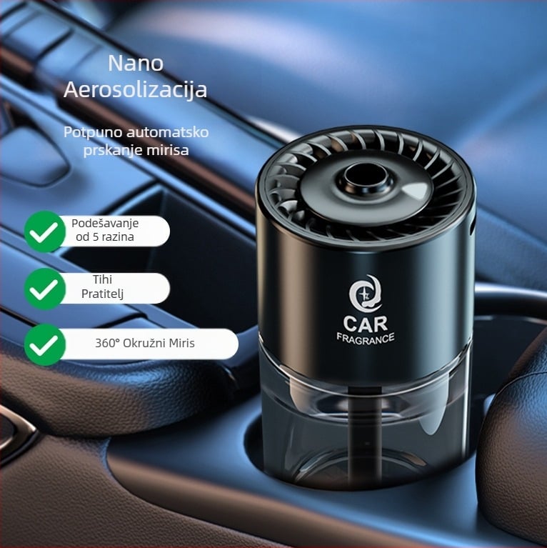Automobilski difuzor za aromu i pročišćivač zraka, staklo + metal, model Jdzx-interstellar plug-in, težina 0,5 kg