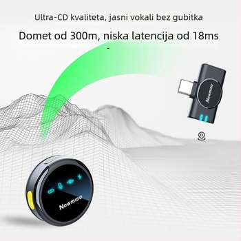 Newman MC212 Lavalier mikrofon za intervjue i prijenos uživo – frekvencijski raspon 20 Hz–20 kHz, SNR ≥95 dB, ugrađena baterija 50–100 mAh, trajanje baterije 3–6 h