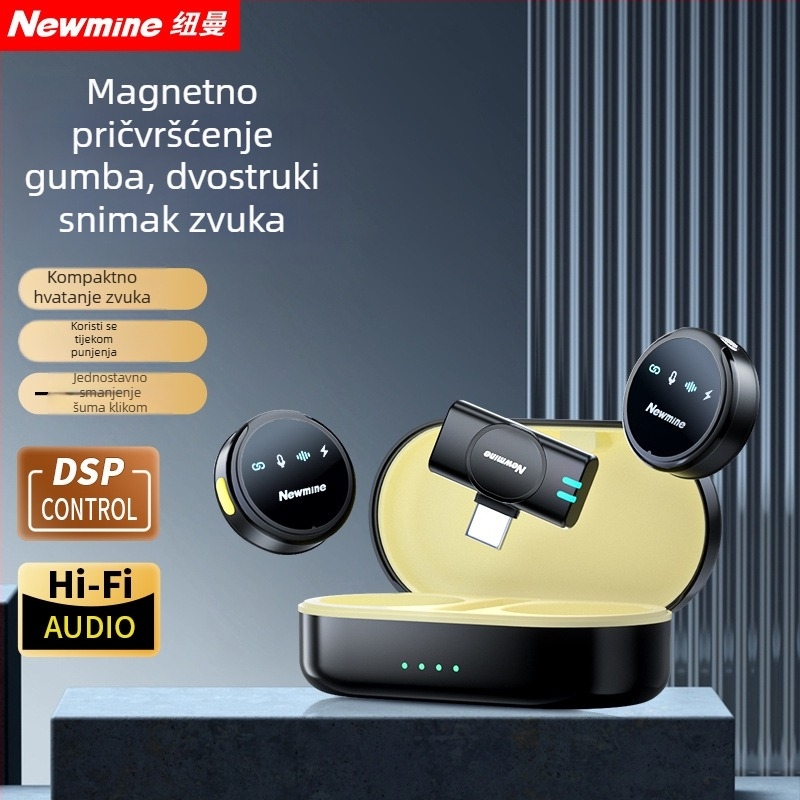 Newman MC212 Lavalier mikrofon za intervjue i prijenos uživo – frekvencijski raspon 20 Hz–20 kHz, SNR ≥95 dB, ugrađena baterija 50–100 mAh, trajanje baterije 3–6 h