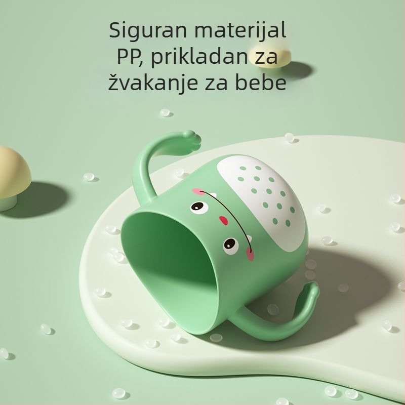 Dječji čaš za pranje zubi i ispiranje usta, plastični, dizajn dinosaura, crtani motiv, otporan na padove