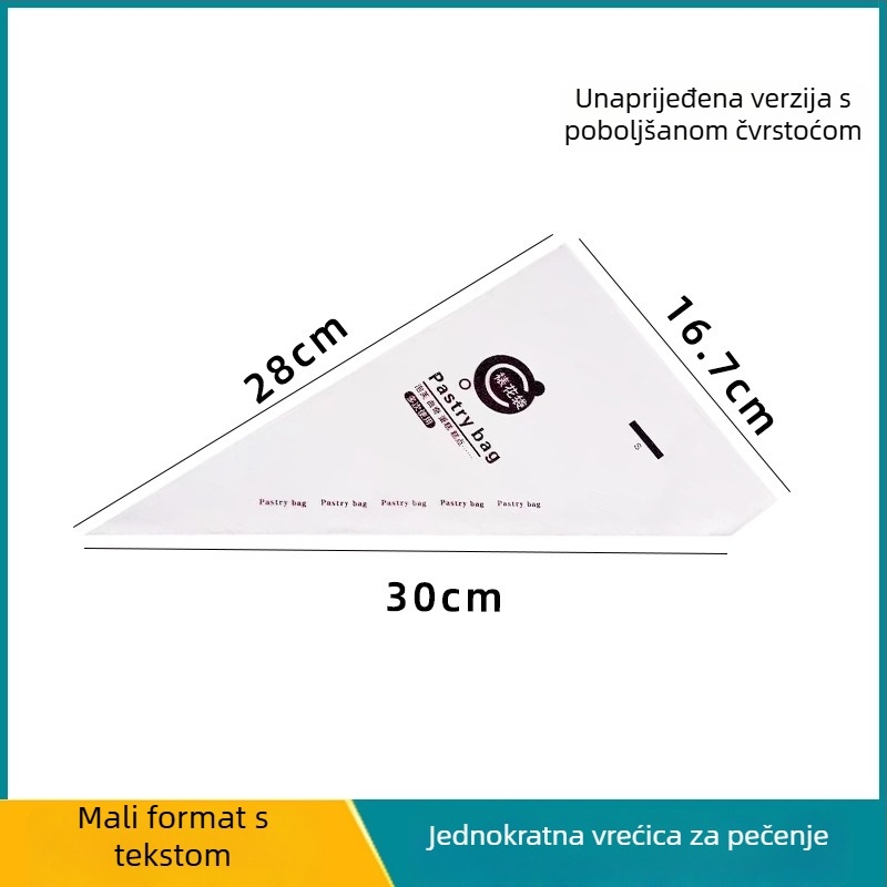 Move Dekorativna vrećica za ukrašavanje — Debela Jednokratna vrećica za špricanje, Prehrambena kvaliteta, Moderan stil, Izdano 2023