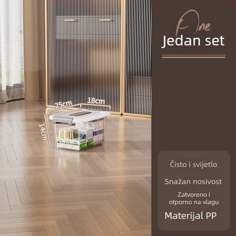 Plastična kutija za pohranu s poklopcem za odjeću, 100–150 L, PP materijal, prijenosna, otporna na prašinu i vlagu, model 8887