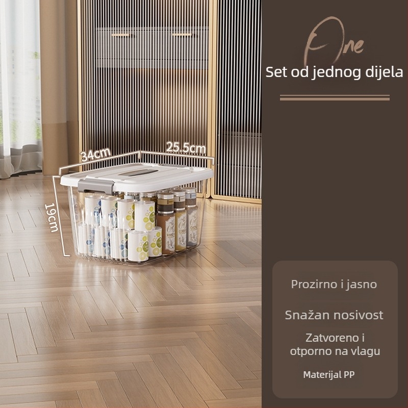 Plastična kutija za pohranu s poklopcem za odjeću, 100–150 L, PP materijal, prijenosna, otporna na prašinu i vlagu, model 8887