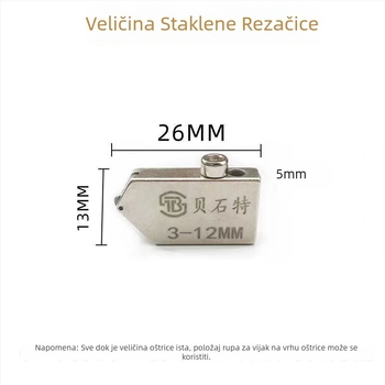 T-oblik rezne glave za keramičke pločice i staklo, univerzalna glava za rezanje stakla s tračničkim vodilom