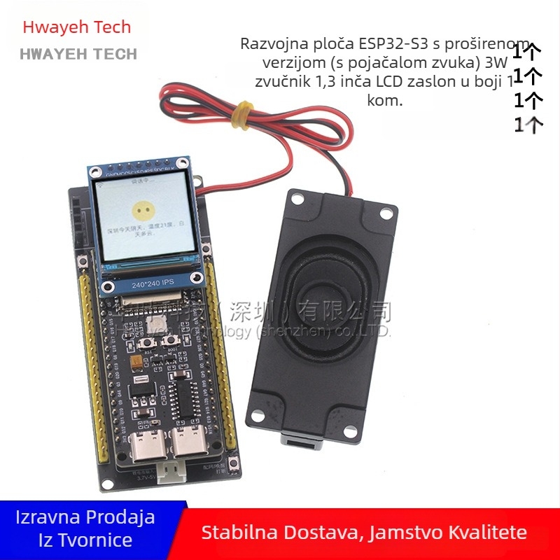 ESP32-S3 Core razvojna ploča, Wi‑Fi i Bluetooth, DevKitC-1N16R8 Xiaozhi AI glasovni modul