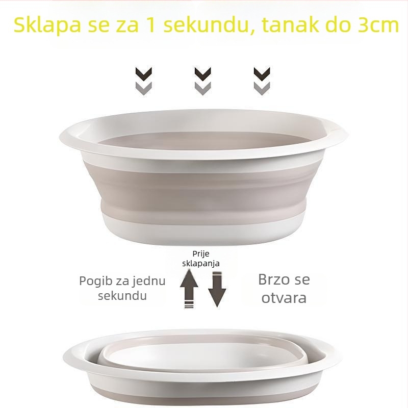 Sklopiva posuda za pranje – Prijenosna, Višenamjenska za dom, studentski dom, putovanja, pranje dječje odjeće
