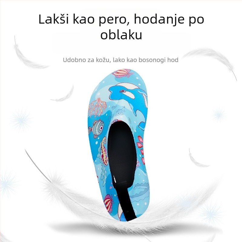 Dječje vodene cipele za rijeku/rafting – vodootporne, niski gornji dio, gumena potplata, PVC gornji dio