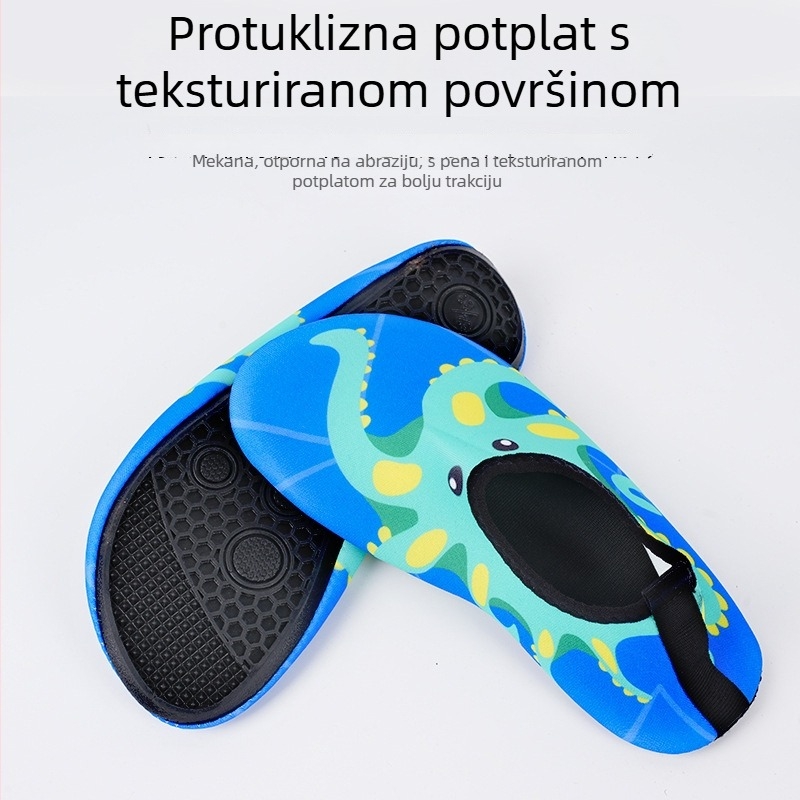 Dječje vodene cipele za rijeku/rafting – vodootporne, niski gornji dio, gumena potplata, PVC gornji dio