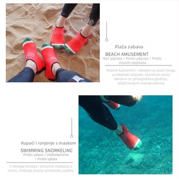 Cipele za snorkeling za muškarce i žene - protuklizne, niski gornji dio, EVA srednja podstava, TPR đon, mikrovlakana unutrašnjost