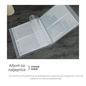 Album za pohranu naljepnica za nokte – japanskog stila, proziran, otporan na prašinu, za naljepnice za nokte, prikaz i organizacija, 33 g, ploča za prikaz umjetnosti noktiju, osnovno pakiranje