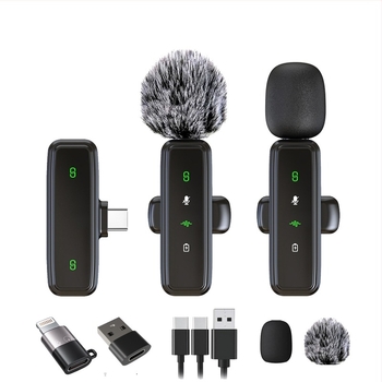 Lavalier mikrofon za prijenos uživo s omnidirekcijskim snimanjem, ugrađena baterija, frekvencijski odziv 60 Hz–15 kHz, SNR ≥75 dB, trajanje rada 6–8 sati