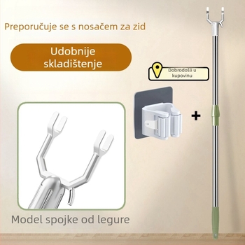 Teleskopski stalak za sušenje odjeće od nehrđajućeg čelika, za balkon i kupaonicu, moderan minimalistički stil