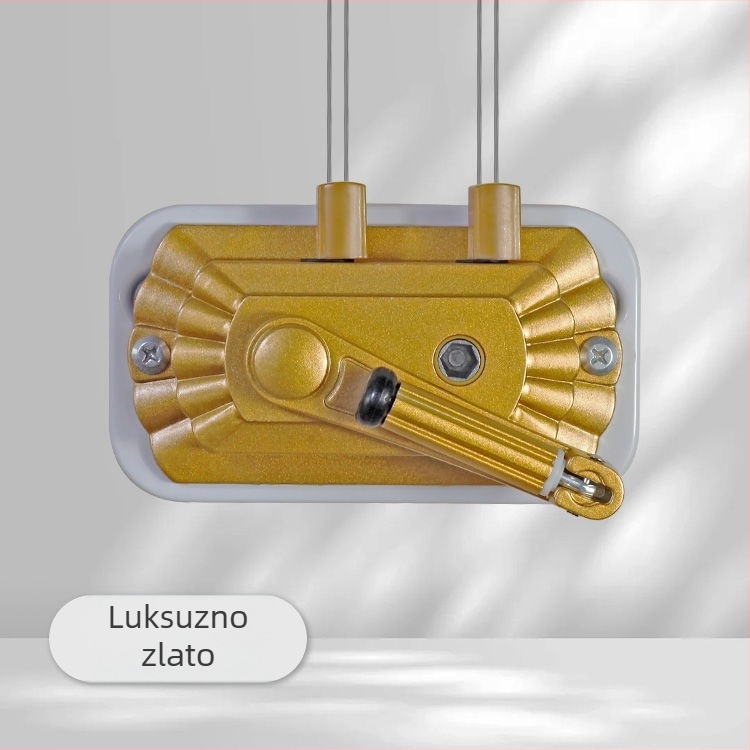 Sušilka za odjeću s dvostrukom šipkom, ručni pogon, aluminijska legura, unutarnji podizni mehanizam