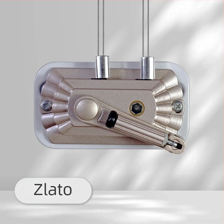 Sušilka za odjeću s dvostrukom šipkom, ručni pogon, aluminijska legura, unutarnji podizni mehanizam