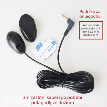 Automobilski žični mikrofon Bluetooth 5.1, omnidirekcionalni, 20 Hz-20 kHz, 3-12 V